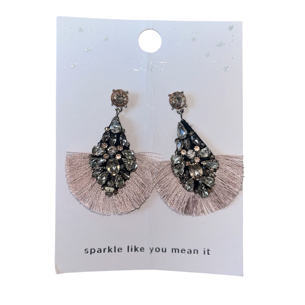 LOFT Pink and Silver Elegant Earrings